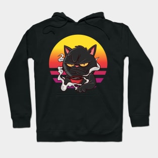 Retro Cat Coffee Hoodie